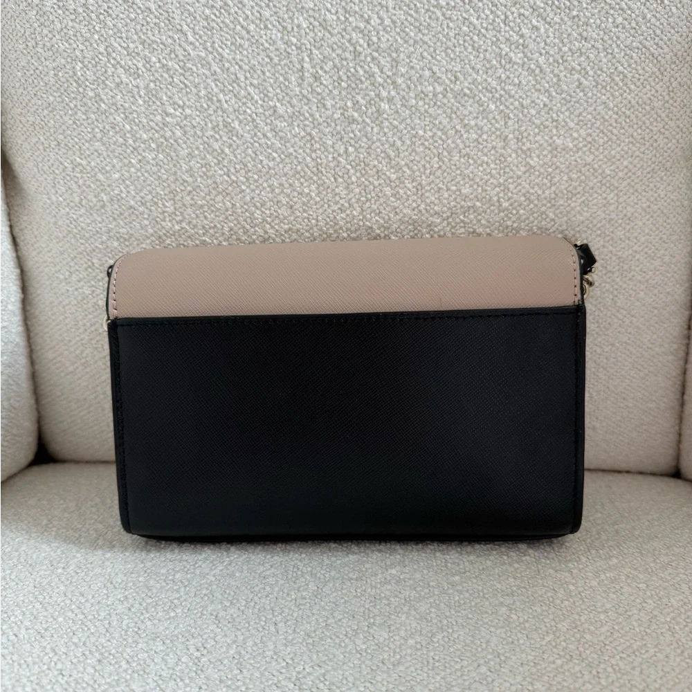 NWOT Kate Spade Staci Colorblock Small Flap Crossbody wlr00635 Warm Beige